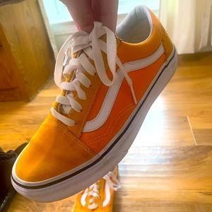 Unisex Orange Old Skool Vans